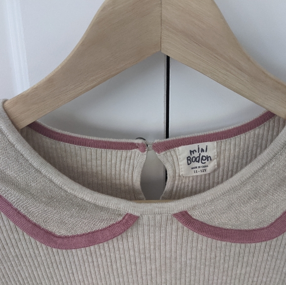 Mini Boden Knit Dress with Pink Trim Sz. 11-12 yrs - Picture 4 of 14